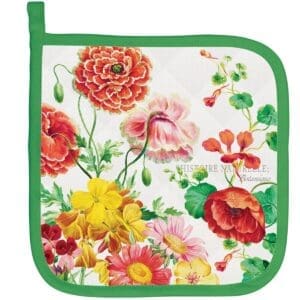 poppies & posies potholder