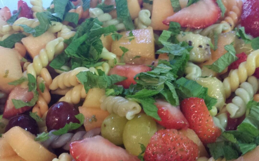 Fruit Pasta Salad with Fanciful Fruit Gemelli